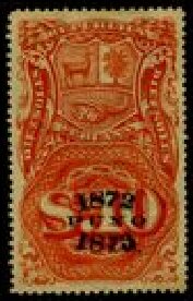 Coat of Arms and Numeral Overprinted