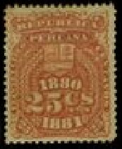 Stamp, Numeral, Peru,  , Numbers