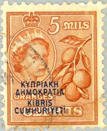 Cyprus Independence (overprint in blue)