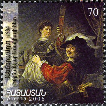 Rembrandt - "Autoportrait with Saskia"