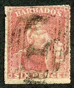 Stamp, Issue of 1861, Barbados,  , Mythology