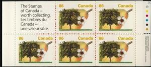 Booklet Pane, Bartlett Pear, Canada,  , Flowers, Fruits, Plants (Flora), Trees