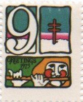 Stamp, American Lung Association, Cinderellas,  , Charity, Christmas, Tuberculosis / TBC