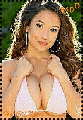 Stamp, Elizabeth Anne Pelayo, Cinderellas,  , Models, Photographs, Women