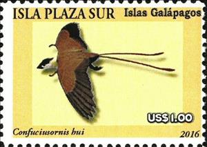 Stamp, Islas Galapagos, Cinderellas,  , Dinosaurs, Prehistorical Animals