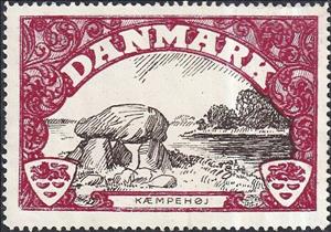 Stamp, Kaempehoj, Cinderellas,  , Paintings