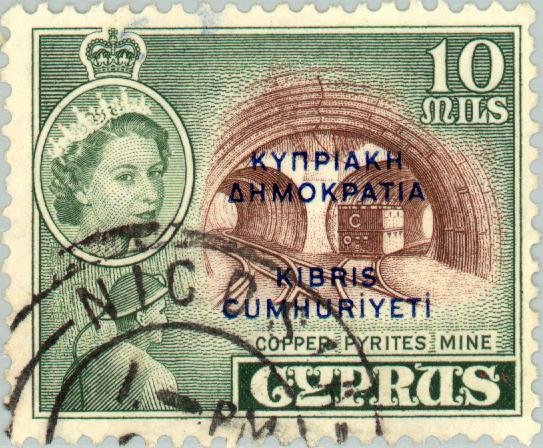 Cyprus Independence (overprint in blue)