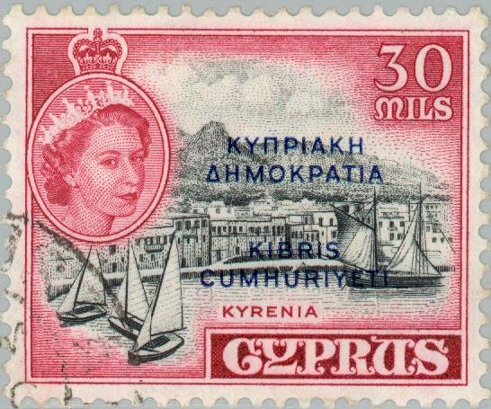 Cyprus Independence (overprint in blue)