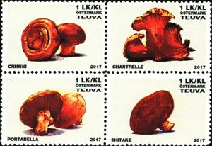 Se-tenant, Mushrooms, Cinderellas,  , Mushrooms