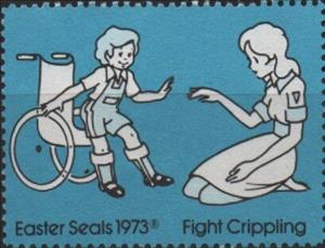 Stamp, National Easter Seal Society, Cinderellas,  , Charity, Disabled, Easter