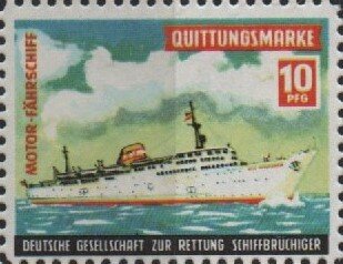 Receipt Stamp. Motor Ferry. Rescue of Shipwrecked