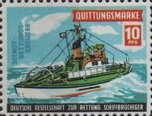 Receipt Stamp. Rescue Cruiser. Rescue of Shipwrecked