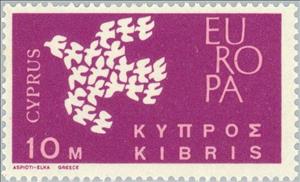 Stamp, EUROPA/CEPT 1962 - Nineteen Doves Flying As One, Cyprus,  , Postal Services, Postal Unions, European Union, C.E.P.T., Europe