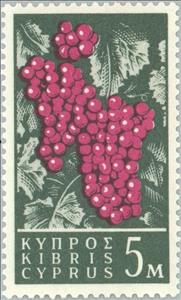 Stamp, Grapes, Cyprus,  , Fruits, Viticulture, Plants (Flora)