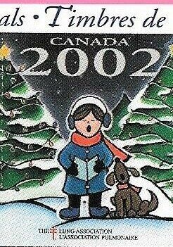 Stamp, Tuberculosis Christmas Seal, Child with dog on right, Cinderellas,  , Charity, Christmas, Tuberculosis / TBC