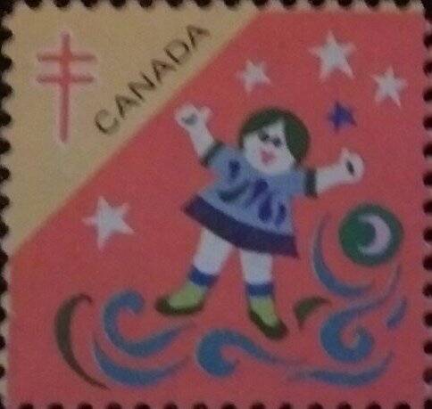 Tuberculosis Christmas Seal, children playing