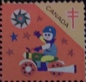 Stamp, Tuberculosis Christmas Seal, children playing, Cinderellas,  , Charity, Children, Tuberculosis / TBC