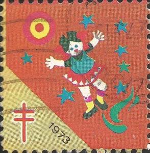 Stamp, Tuberculosis Christmas Seal, children playing, Cinderellas,  , Charity, Children, Tuberculosis / TBC
