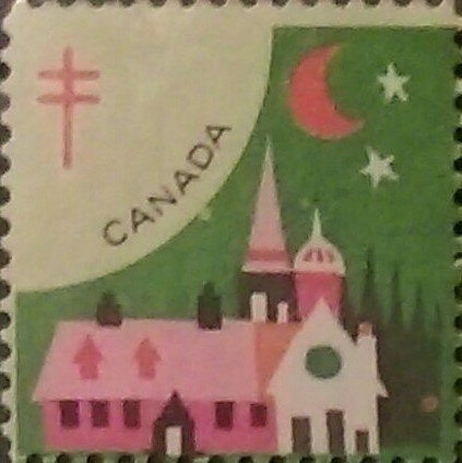 Tuberculosis Christmas Seal, night scenes
