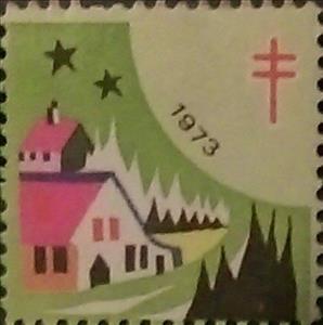 Stamp, Tuberculosis Christmas Seal, night scenes, Cinderellas,  , Charity, Tuberculosis / TBC