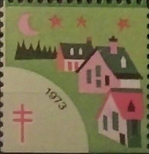 Stamp, Tuberculosis Christmas Seal, night scenes, Cinderellas,  , Charity, Tuberculosis / TBC