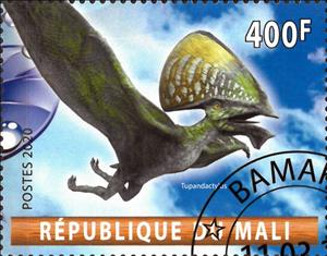 Stamp, Tupandactylus, Cinderellas,  , Dinosaurs, Prehistorical Animals