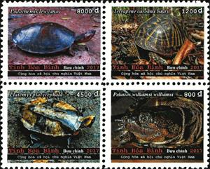 Se-tenant, Turtles, Cinderellas,  , Animals (Fauna), Turtles