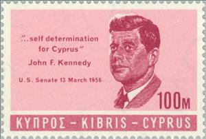 Stamp, John F. Kennedy (1917-1963), Cyprus,  , Heads of State, Famous People, Commemoration, Politicians