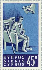 Stamp, Handicapped, Cyprus,  , Healthcare