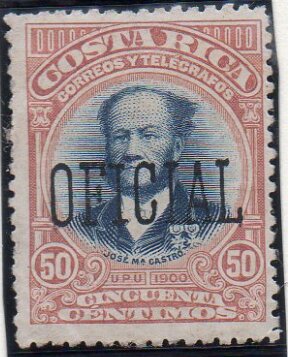 Stamp, José M. Castro - OFICIAL, Costa Rica,  , Heads of State