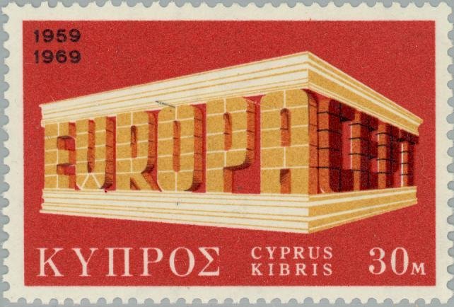 EUROPA/CEPT 1969 - Colonnade with EUROPA Emblem