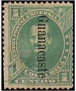 Stamp, Prospero Fernandez (1834-1885) overprint Guanacaste, Costa Rica, Guanacaste,  , Heads of State, Politicians