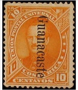 Stamp, Prospero Fernandez (1834-1885) overprint Guanacaste, Costa Rica, Guanacaste,  , Heads of State, Politicians