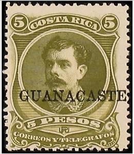 Stamp, Ramón Bernardo Soto Alfaro ovpt. GUANACASTE, Costa Rica, Guanacaste,  , Generals, Heads of State, Politicians