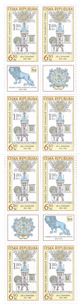 Stamp with the Green Frog sign by Jirí Švengsbír (1970)