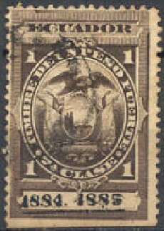 Stamp, Coat of Arms, Ecuador,  , Coats of Arms