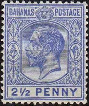 Stamp, King Georg V, Bahamas,  , Heads of State, Kings