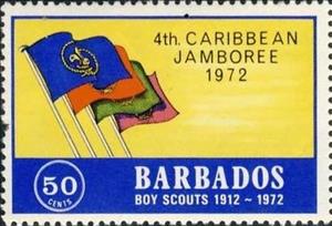 Stamp, Boy Scout Flags, Barbados,  , Scouting