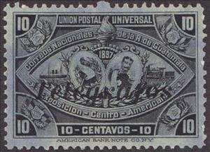 Stamp, Central American Exposition Issue overprinted Telegrafos, Guatemala,  , Telegraphy