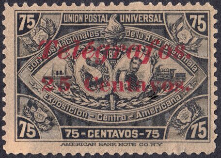 Central American Exposition Issue overprinted Telegrafos