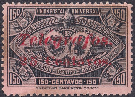 Central American Exposition Issue overprinted Telegrafos