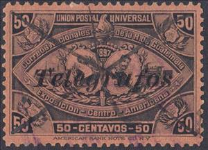Stamp, Central American Exposition Issue overprinted Telegrafos, Guatemala,  , Telegraphy