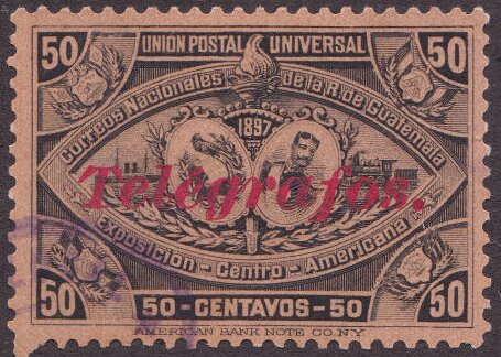 Central American Exposition Issue overprinted Telegrafos