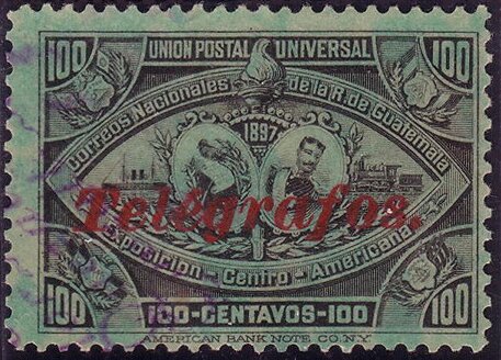 Central American Exposition Issue overprinted Telegrafos