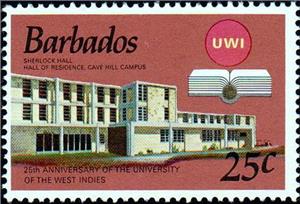 Stamp, Sherlock Hall, Barbados,  