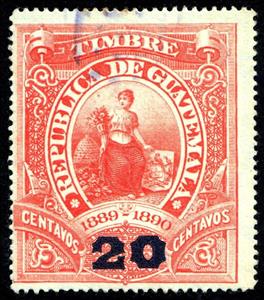 Stamp, Woman surcharged, Guatemala,  , Women