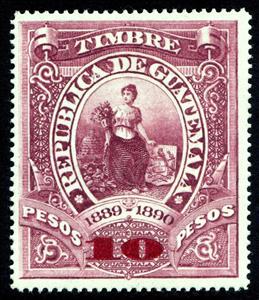 Stamp, Woman surcharged, Guatemala,  , Women