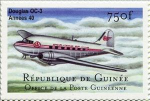 Stamp, Douglas DC-3 (1940), Guinea,  , Aircraft, Aviation