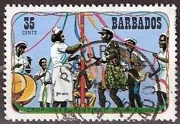 Stamp, Maypole Dancing, Barbados,  