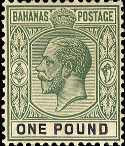 Stamp, King Georg V, Bahamas,  , Heads of State, Kings